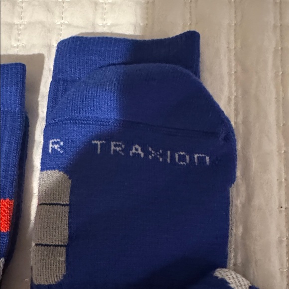 Adidas Men's Blue and Gray Traxion Socks - Picture 2 of 3